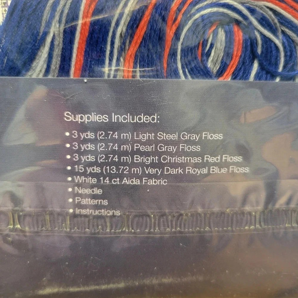 NWT artiste Nautical Coastal Counted Cross-stitch Kit, Red/White/Blue - Picture 3 of 6